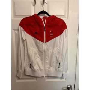 Nike Team USA Medium Hooded Windbreaker 2008 Beijing Red White Jacket Athletic